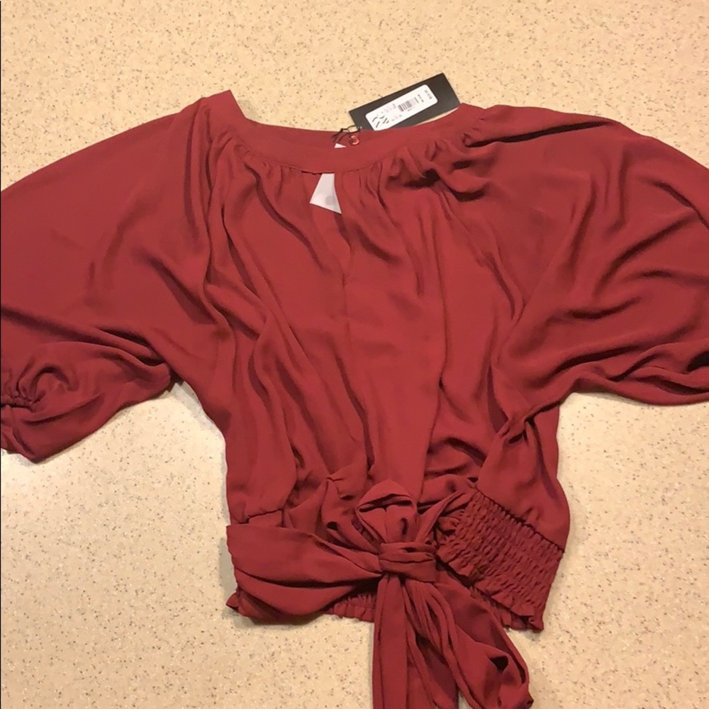 Maroon blouse from NewYork&Company-Gabrielle Union